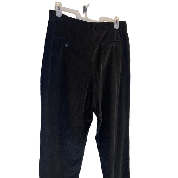 Perry Ellis men's size 36W/32L Black flat front modern fit corduroy pants - Picture 4 of 6